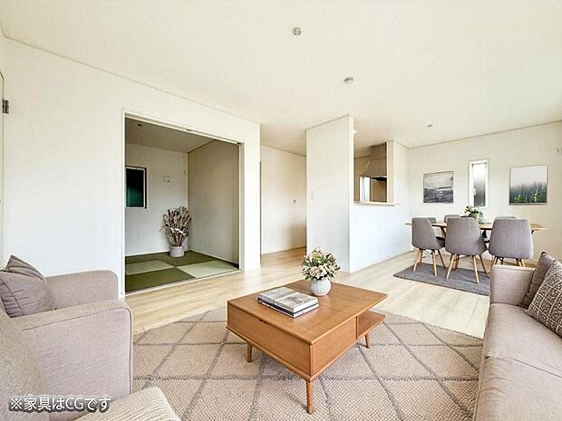 ■くつろぎと笑顔が集まる、心温まるリビング