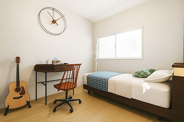 【完成イメージパース / 3号地　洋室6帖】
（色味や材質、オプション仕様など実際とは異なる場合がございます。）