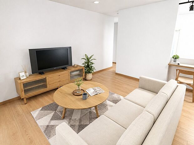 【【プランAイメージパース:LDK】】LDK広々23帖で開放感があります!(建物価格2150万円・建物面積101.63m2)※こちらはイメージパースのため、実際とは異なる場合があります