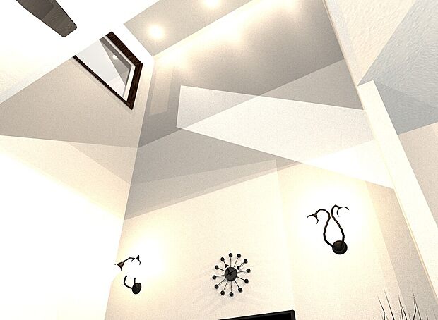 【イメージパース】■光と風が吹き抜ける、開放感あふれる吹抜空間。