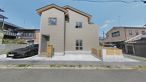 【【外観イメージパース】】■土地広々46坪、間口15.81ｍ×6.74ｍの落ち着いた住環境。