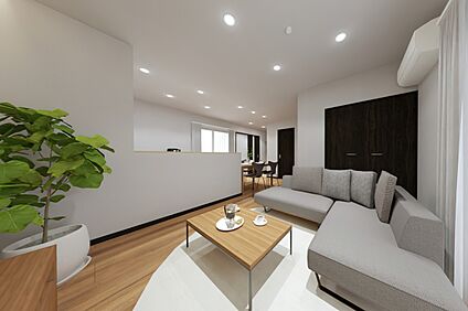 【完成イメージパース:1号地リビング】