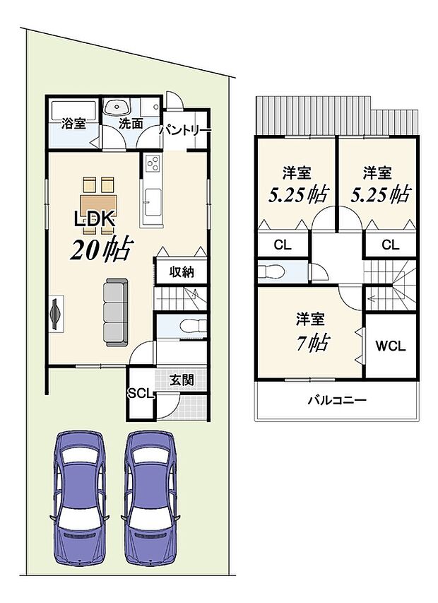 【新築参考プラン】建物面積94.87m2 建物価格1899万円