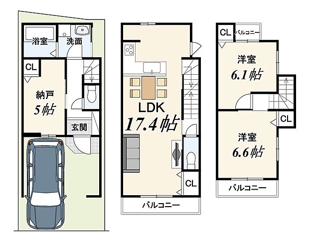 【【新築参考プラン】】建物価格1799万円、建物面積82.29m2
※設計監理費用120万円(税込)・外構費用120万円(税込)別途要