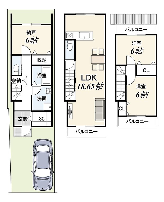 【新築参考プラン】建物価格：1899万円/建物面積：92.50ｍ2