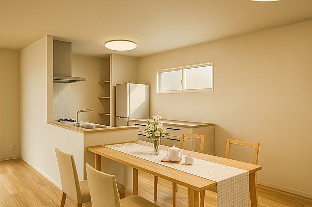 【内観イメージパース/リビング】
※イメージパース図のため、実際の色味や材質とは異なる場合がございます