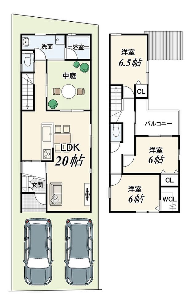 【1号地】3LDK、建物面積92.34m2