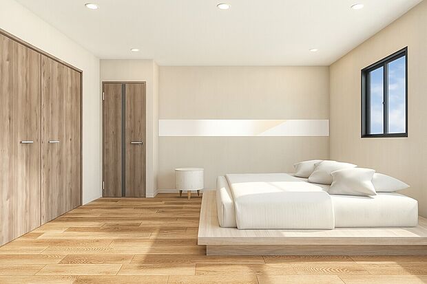 【【パース図:洋室】】3LDKでご家族それぞれのプライベート空間も充実♪