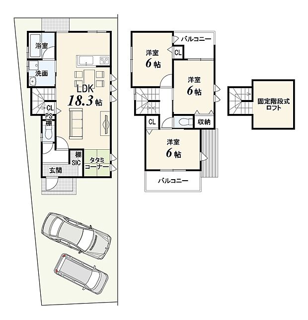 【【新築参考プラン】】【新築参考プラン】建物面積84.10m2　建物価格1825万円