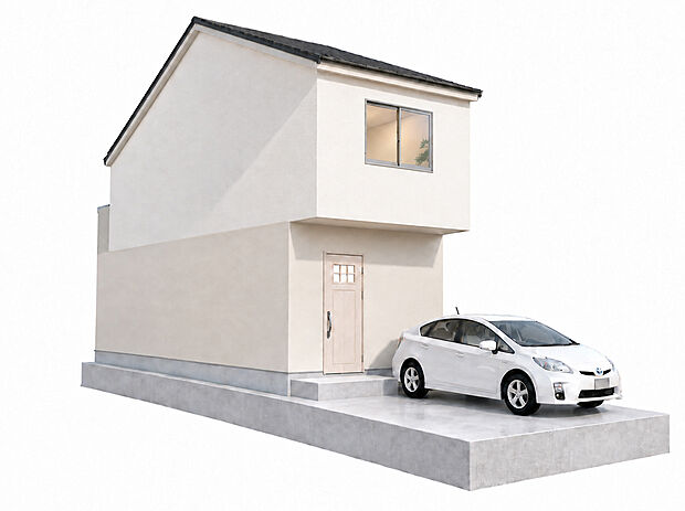 【【パース図：外観（プランA）】】「こんなお家に住みたい」をパース図で可視化。※イメージパース図のため、実際の色味や材質とは異なる場合がございます。