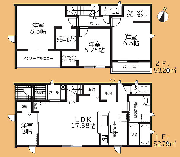 　　　　１号棟　間取り図
　　　当日の案内も可能です♪
　お気軽にお問い合わせください！