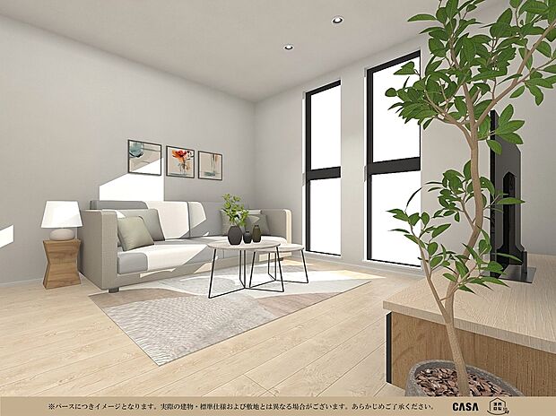 【完成イメージ図】北西角地にある物件ですので陽当り・風通し良好。