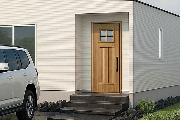 開放的な玄関デザインで来客時も好印象。毎日の暮らしをより豊かに彩ります。