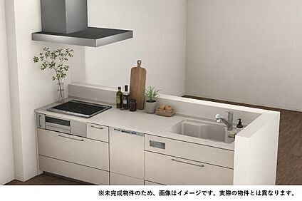 食洗機を完備したお手入れ簡単なキッチン