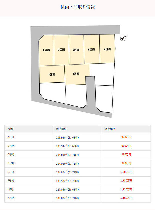 全12区画の分譲地が完成