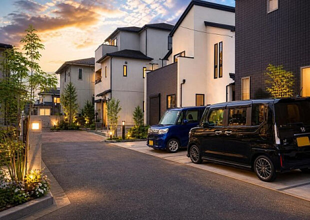 住宅用の土地では前面道路に2m以上接していなければならないと法律で定められています。しかし、お持ちの車のサイズやライフスタイルなどにより、2mでは利便が悪い場合もございますので、事前に確認しましょう。