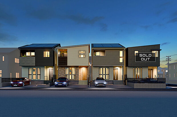 T-1、T-2、T-3、T-4(ご成約済み)/駅徒歩10分の利便性がありながら、公園や商業施設も充実した穏やかな住環境です。都会の喧騒を離れ、自然と都市機能が調和した街でのびやかな暮らしを育めます。