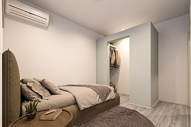 【洋室完成予想図】T-1／CL付きの洋室は、お子様の成長やライフスタイルの変化に合わせて自在に活用可能。子供部屋としてはもちろん、趣味の部屋や静かな書斎としても。自由度の高い空間が、家族の「今」に心地よく寄り添います。