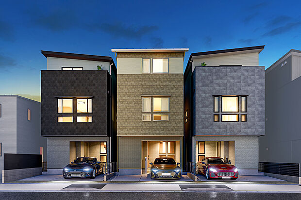 【外観完成予想図】T-1、T-2、T-3／外観完成予想図