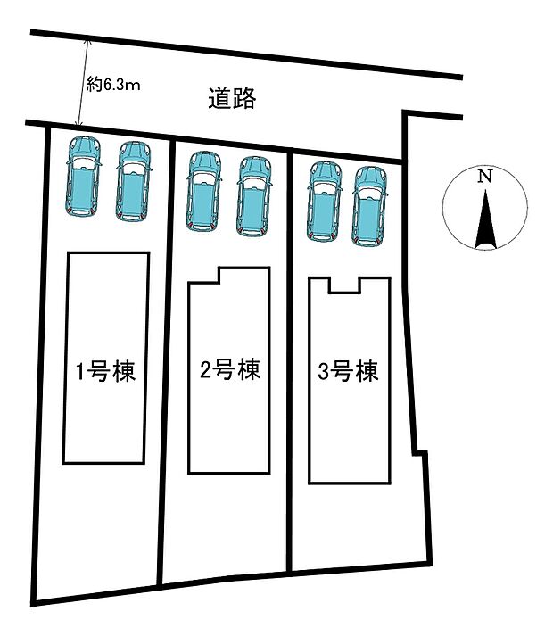 駐車並列2台可能♪