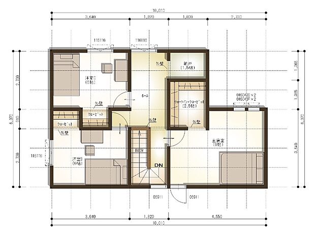 【【建物プラン例】】建物面積 102.68m2
建物価格 2010万円
※杭・分水工事別途
※設計プランの参考一例であって当該プランの採用可否は任意です。