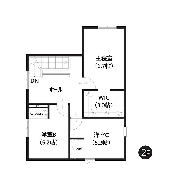 【4LDK】1階は約18帖の広々としたLDKと、引き戸で隣接した洋室、回遊動線が可能なサニタリースペースとなっております。