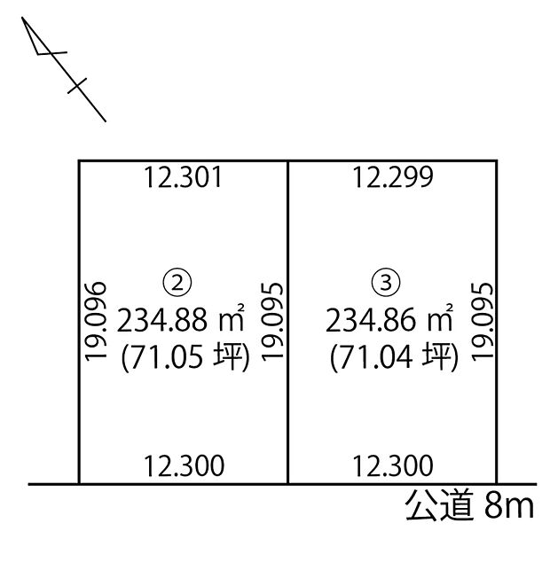 約71坪の広々とした土地面積が魅力の売地。夢が広がりますね。