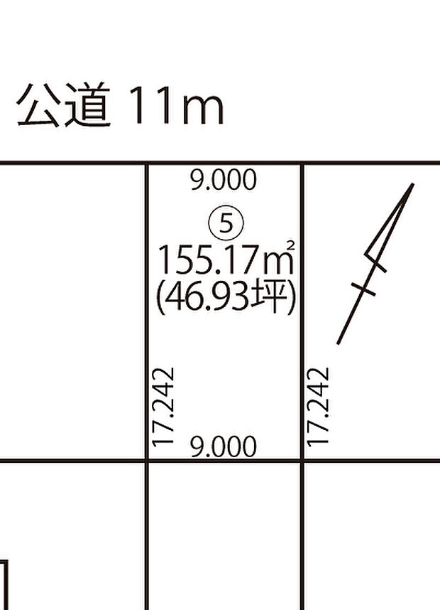 地勢はプランの自由度が高まり、建築後の生活もしやすい整形地です。