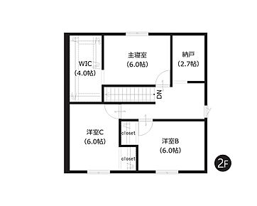 WICを含む全居室収納付き！室内に収納家具を置く必要がなく、室内を広く有効的にお使いいただけます。 