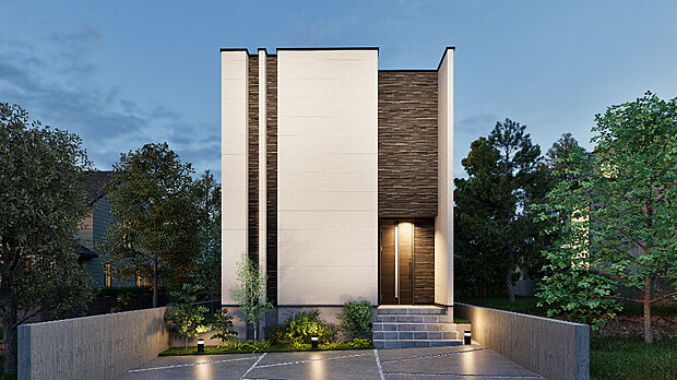 【完成予想図】
高気密・高断熱、耐震性にも優れた、快適に暮らせる空間を実現！太陽光パネルや、全熱交換式換気システムを搭載した経済的で機能的なお住まいです。