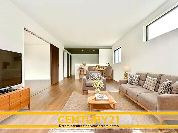 ※家具・CG加工はイメージです。販売価格等には含まれません。
■■憩いのリビング■■
リビングとダイニングの空間機能を活かし、巧みに使い分ける発想が、ライフスタイルに新しいゆとりをもたらします。