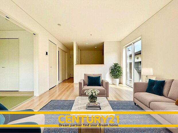 ※家具・CG加工はイメージです。販売価格等には含まれません。
■■憩いのリビング■■
リビングとダイニングの空間機能を活かし、巧みに使い分ける発想が、ライフスタイルに新しいゆとりをもたらします。