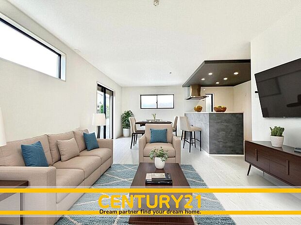 ※家具・CG加工はイメージです。販売価格等には含まれません。
■■憩いのリビング■■
リビングとダイニングの空間機能を活かし、巧みに使い分ける発想が、ライフスタイルに新しいゆとりをもたらします。