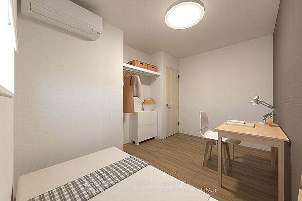 【【完成予想図(洋室2)】】オープンタイプのクローゼットやWICなど、各洋室収納付きです。室内の整理整頓が叶い、住空間を広々と有効にお使いいただけます。