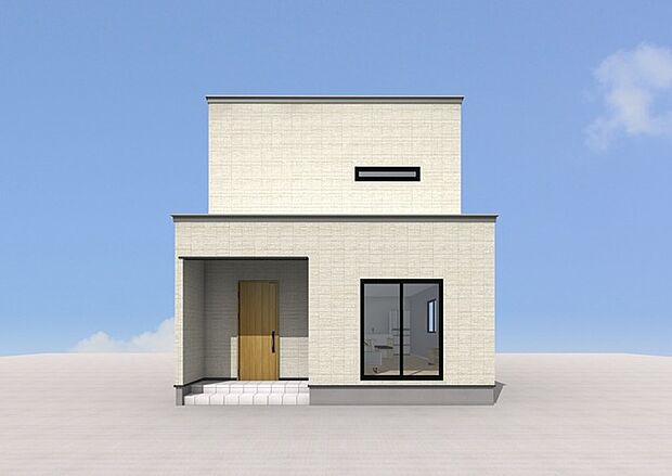 飽きのこないシンプルな美しさが魅力の、2階建てナチュラルモダンハウス。明るいトーンの外壁が、帰宅するご家族を優しく迎え入れます。