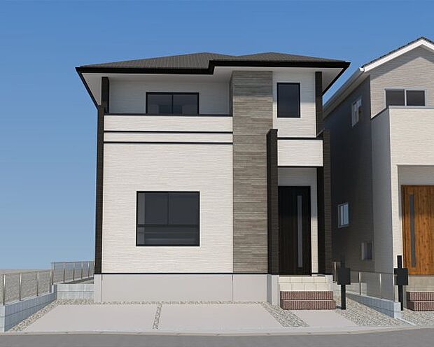 【現地外観写真】ただいま建築中です♪周辺物件とともにご紹介させていただきますのでお気軽にお問い合わせください。（画像は完成イメージです） 