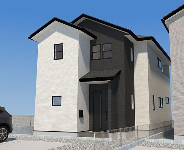 【現地外観写真】ただいま建築中です。周辺物件とともにご紹介させていただきますのでお気軽にお問い合わせください。（外観は完成イメージです） 