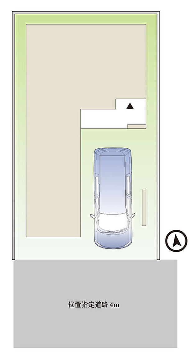 南側4ｍ道路接道！
車一台駐車可能！