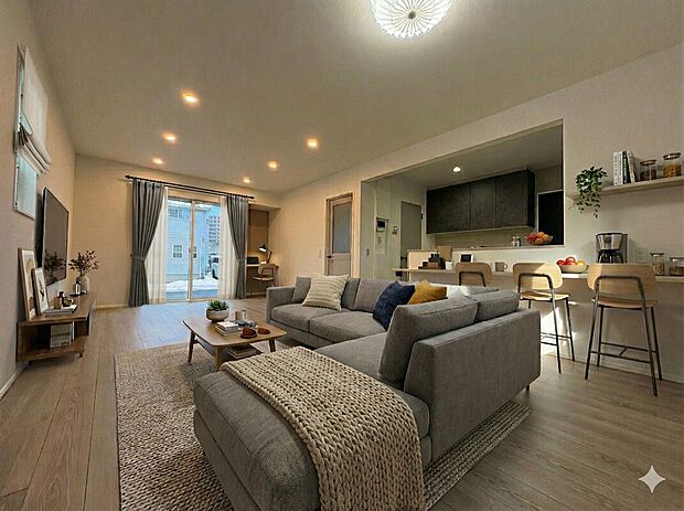 【区画8-5リビングダイニング】※家具家電などはCG加工を施しております。