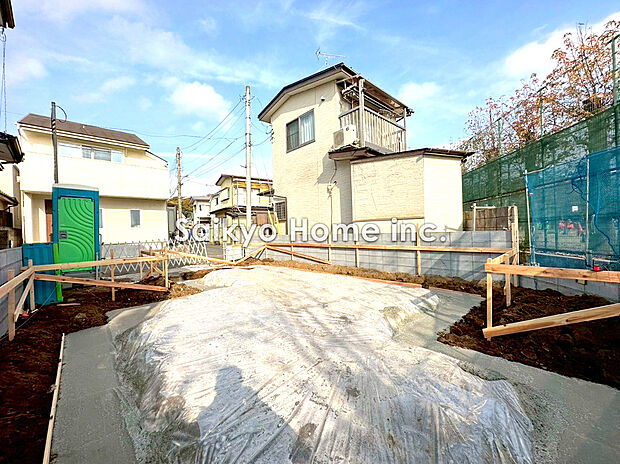 【現地外観】建物の基礎・構造といった目には見えにくい部分もしっかりこだわったお家です。安心して永くお住まいいただけます。