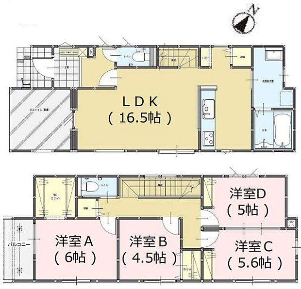 【4LDK】※図面と異なる場合は、現況を優先します。