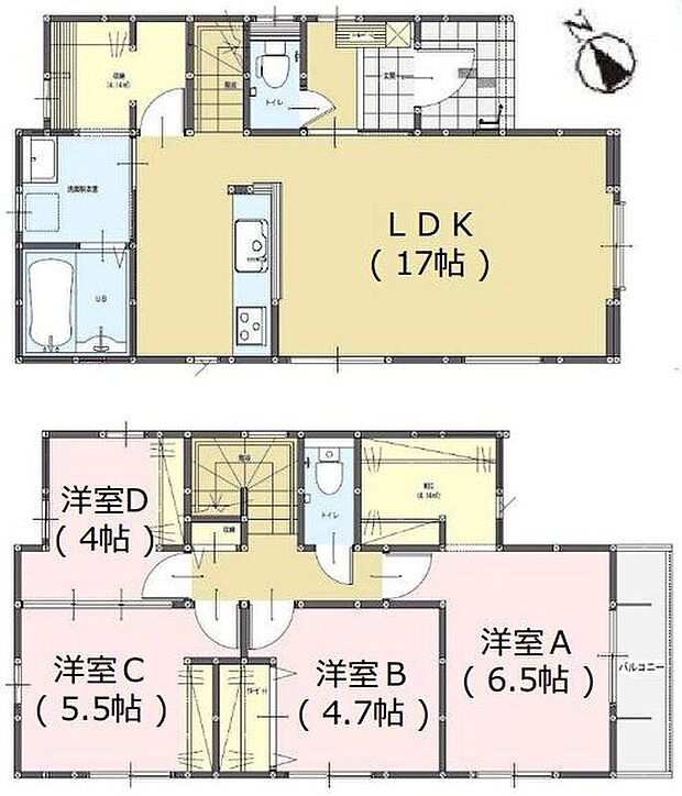 【4LDK】※図面と異なる場合は、現況を優先します。