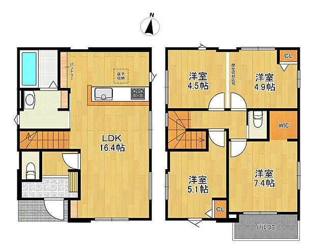 【3LDK】※図面と異なる場合は、現況を優先します。
