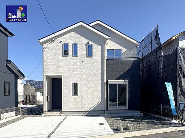 ☆2号棟・外観☆ホワイト×チャコール♪