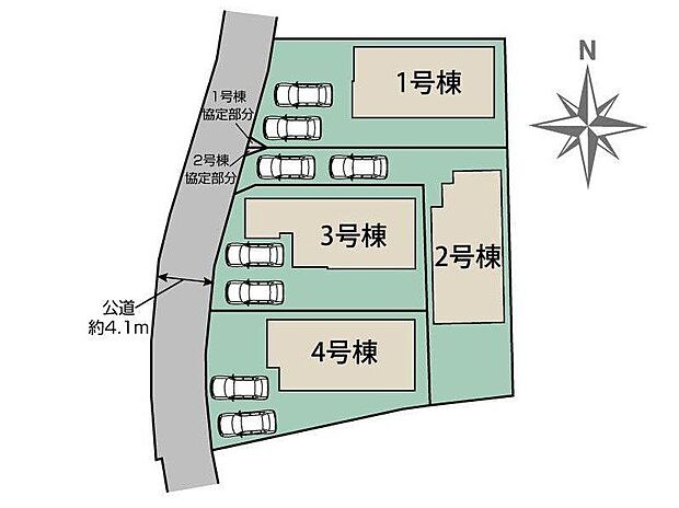 【全体区画図】※1号棟ご成約済み