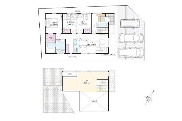 【ロフトのある平屋プラン！】ロフトスペースは収納だけでなく、子どもたちの秘密基地のような遊び場に。
小さな空間だからこそ生まれる特別な居場所です。