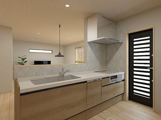 【【キッチンパース・2号地】】調理機器や食器を仕舞える収納付き☆
散らかりがちなキッチンも綺麗に保てます♪