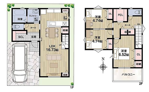 【3LDK】対面式キッチンやリビング階段仕様で、コミュニケーションを育みやすい間取り♪ファミリークローゼットやパントリーなど、収納が充実しています！