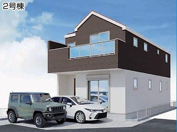 ※2号棟
それぞれの間取りや外観が全て違い個性的ながらも統一感のある美しい街並み。今なら建築中の様子をご覧になることができます♪※イメージ画像は実際とは異なる場合があります。