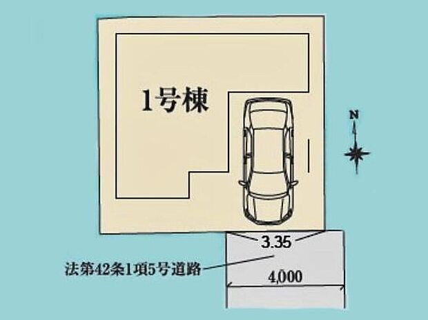 前面道路は住人以外の車の進入も少ないので、車庫入れが苦手な方でも安心して入れられます♪